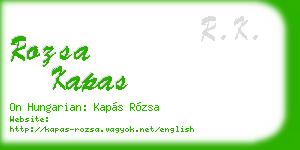 rozsa kapas business card